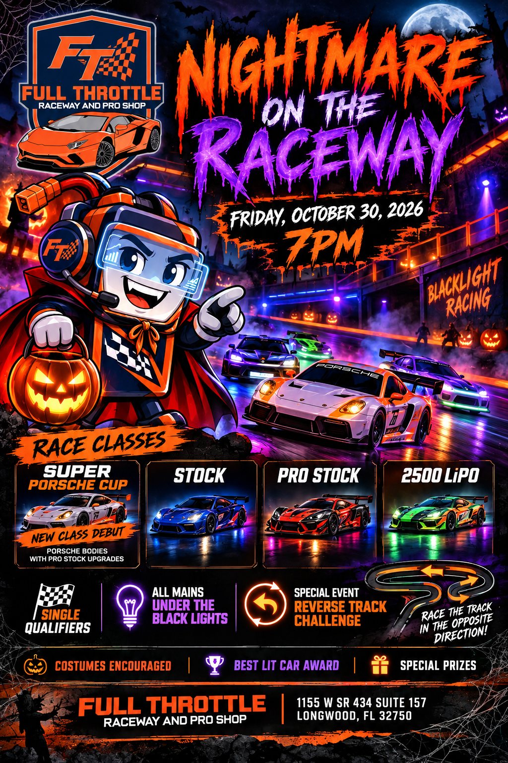 Nightmare on the Raceway flyer